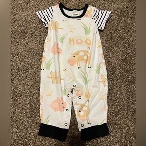Peppy Mini Farm Print Romper
